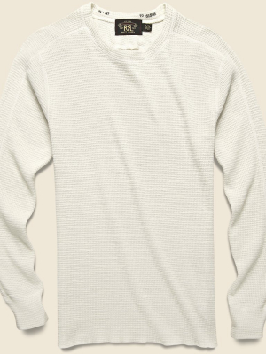 Waffle Crewneck - Paper White