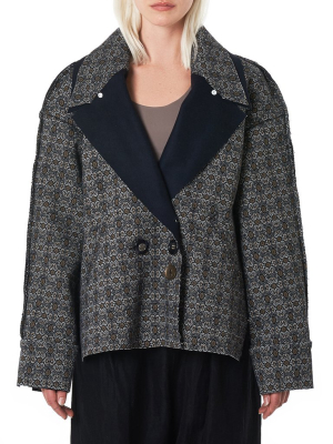 Split Seam Jacquard Jacket (c1-printed-jacquard)