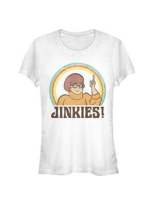 Junior's Scooby Doo Velma Jinkies Retro T-shirt