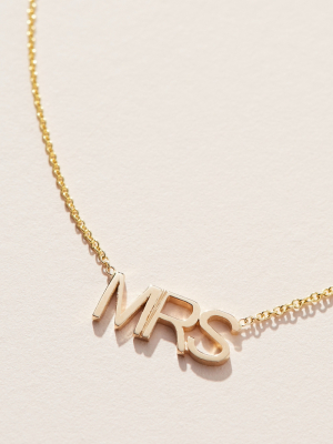 Maya Brenner 14k Gold Mrs. Necklace