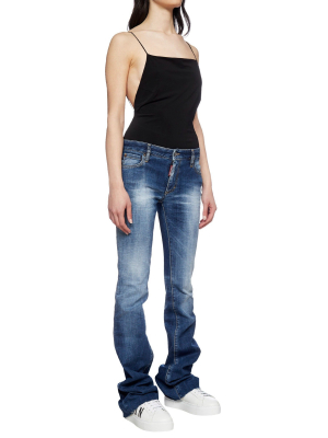 Dsquared2 Faded Effect Flared Jeans