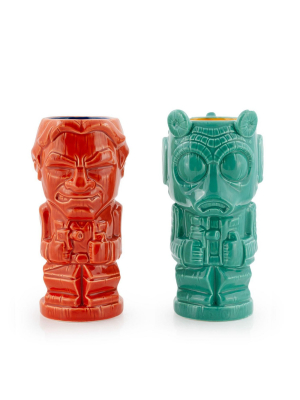 Beeline Creative Geeki Tikis Star Wars Han Solo & Greedo Mugs | Star Wars Tiki Style Ceramic Cups