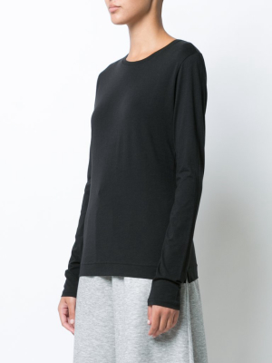 Long Sleeve Crewneck T-shirt In Pima Cotton