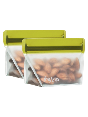 (re)zip Leak-proof Stand Up Clear Storage Bag - 2pk/8oz