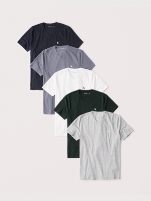 5-pack Short-sleeve V-neck Tee