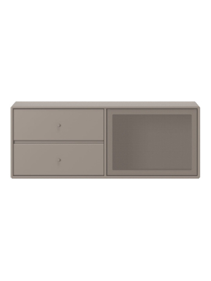 Sl11 Classic Tv Module - 1 Perforated Door, 2 Lacquered Drawers