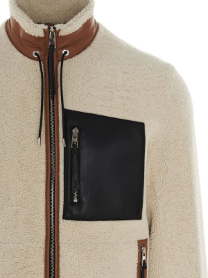 Loewe Zip Front Shearling Jacket