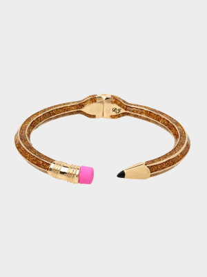 Back To School Gold Pencil Bangle Gold