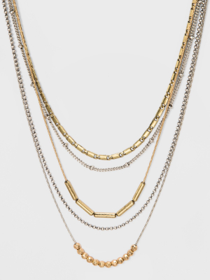 Multi Layer Mixed Chain Necklace - Universal Thread™