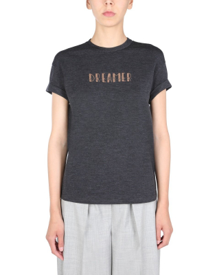 Brunello Cucinelli Dreamer Logo Printed T-shirt