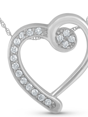 Pompeii3 1/4ct Diamond Heart Pendant 14k White Gold