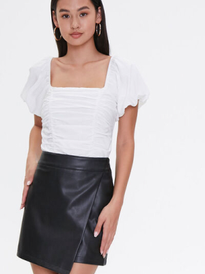 Faux Leather Mini Skirt