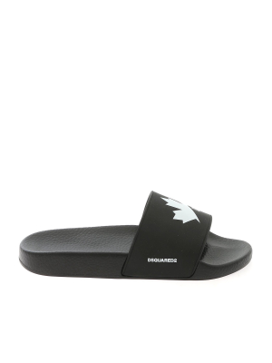 Dsquared2 Maple Leaf Print Slides