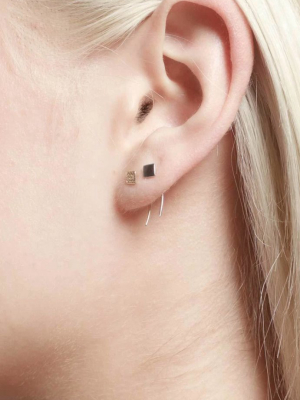 Square On Infinite Tusk Earring