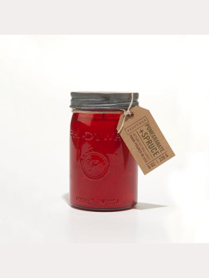 Pomegranate And Spruce Relish Jar Candle