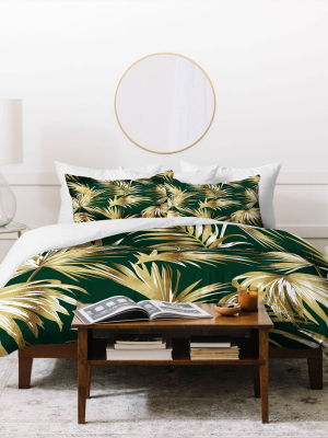 Marta Barragan Camarasa Camarasa Black Palms Duvet Cover & Sham Set - Deny Designs