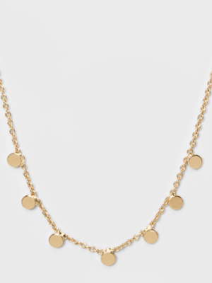 Small Circle Pendent Necklace - A New Day™ Gold