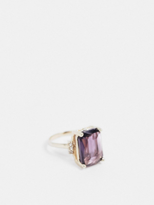 & Other Stories Large Stone Ring In Lilac