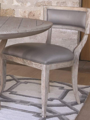 Global Views Klismos Chair Gray Leather