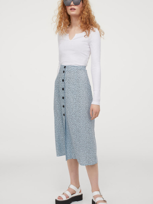 Button-front Skirt