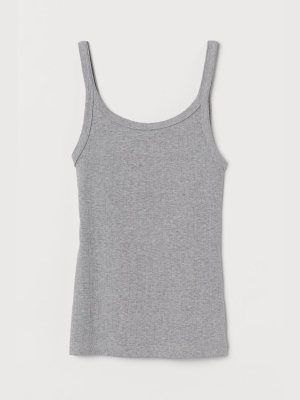 Ribbed Jersey Tank Top