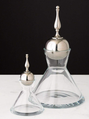 Finial Decanter - Nickel - Large