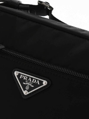 Prada Logo Plaque Shoulder Bag