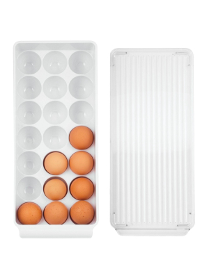 Idesign Fridge Binz Egg Holder Large Clear