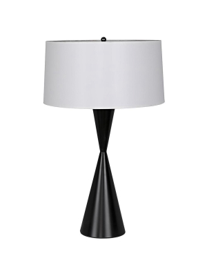 Noir Noble Black Table Lamp With Shade