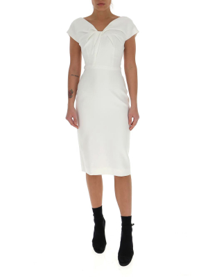 Alexander Mcqueen Knotted Midi Dress