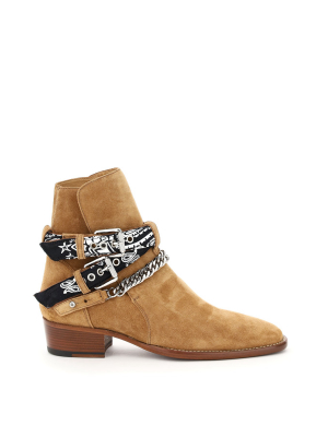 Amiri Buckled Ankle Boots