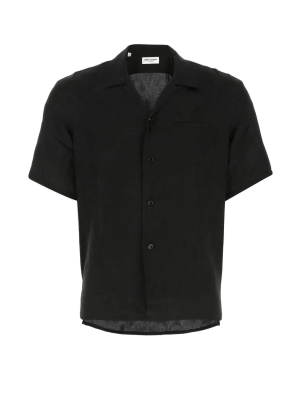 Saint Laurent Palm Print Short-sleeve Shirt