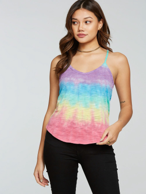 Slub Jersey V Neck Knot Back Shirttail Cami