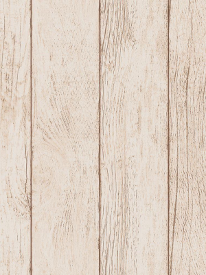 Farmhouse Planks Self-adhesive Wallpaper (single Roll) In Brown By Tempaper