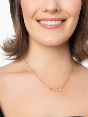 Gold Bad Girl Pendant Necklace