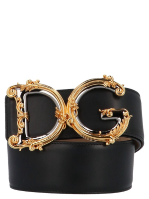 Dolce & Gabbana Baroque Dg Logo Belt