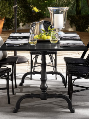 La Coupole Indoor/outdoor Rectangular Dining Table, Black Granite Top