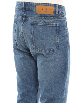 Ami Mid-washed Slim-fit Jeans