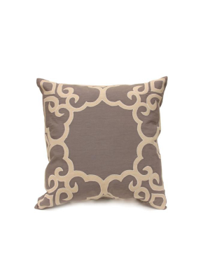 Peking Pillow In French Grey & Mushroom Design By Bliss Studio