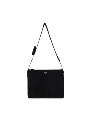 Prada Logo Plaque Shoulder Bag