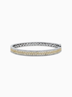 Effy Canare 14k Gold Yellow And White Diamond Bangle, 3.40 Tcw