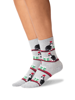 Women's Christmas Cats Crew Socks