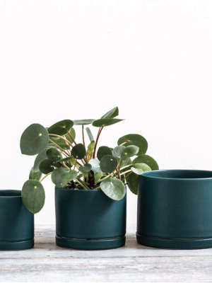 Teal Handmade Ceramic Planter