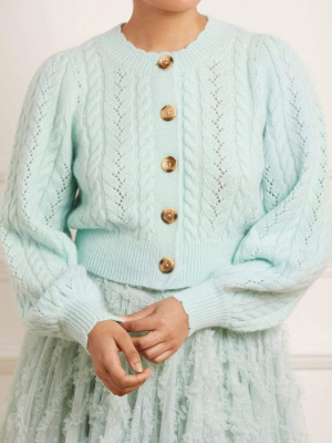 Pretty Cable Short Cardigan