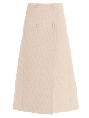 Fendi Diagonal Quilted Midi Skirt