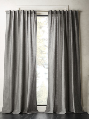 Pinstripe Grey/white Curtain Panel