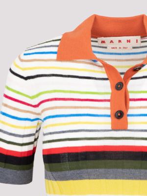 Marni Stripe Knitted Polo Shirt
