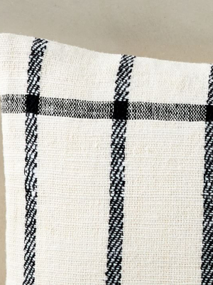 Cotton Silk Open Windowpane Pillow Cover