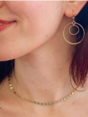 Large Double Circle Earrings