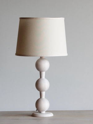 Hugo Barbell Table Lamp - White Wash